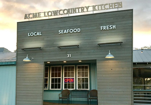 front of acme lowcountry kitchen, isle of palms sc
